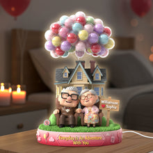 Load image into Gallery viewer, Everyday Is An Adventure With You - Happy Old Couple Light Box | Personalized Gifts for Couples Light Box PopCulturePrints