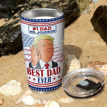 Load image into Gallery viewer, Best Dad Ever - Custom Patriotic Tumbler for Father's Day Tumbler Cup PopCulturePrints