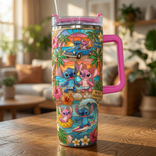 Load image into Gallery viewer, Couple Summer Vibes 40oz Tumbler With Handle - Personalized Gift for Couples