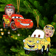 Load image into Gallery viewer, Personalized Kids' Christmas Cartoon Car Ornament Ornament PopCulturePrints