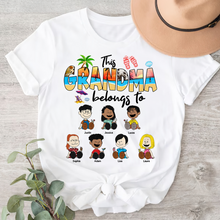 Load image into Gallery viewer, Personalized Summer Grandma Shirt with Kids Names Shirts PopCulturePrints