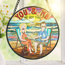 Load image into Gallery viewer, You & Me - Personalized Stained Glass Gift for Couples Ornament PopCulturePrints