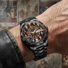 Load image into Gallery viewer, Embrace the Darkness: Horror Lover Men's Watch - Personalized Gifts for Horror Fans Men's Watch PopCulturePrints