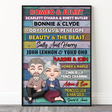 Load image into Gallery viewer, Personalized Elderly Couple Canvas Print - Unique Gift Idea Poster & Canvas PopCulturePrints