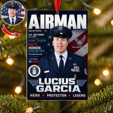 Load image into Gallery viewer, Honor Your Hero - Custom Photo Christmas Ornament for Proud Soldiers Ornament PopCulturePrints