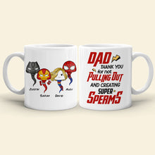 Load image into Gallery viewer, Super Dad Personalized Superhero Mug - Fun Father's Day Gift Coffee Mug PopCulturePrints