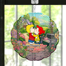 Load image into Gallery viewer, Personalized 3D Wind Spinner - Missing Piece Heart Gift for Couples Ornament PopCulturePrints