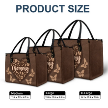 Load image into Gallery viewer, Mommy, a Heartfelt Tribute - Personalized Leather Bag for Moms and Grandmas Leather Bag PopCulturePrints