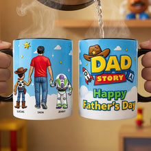 Load image into Gallery viewer, “Adventure Awaits with Dad” - Personalized Adventure Buddy Dad Coffee Mug - Unique Gift for Dads, Grandpas, and Father Figures Coffee Mug PopCulturePrints
