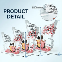 Load image into Gallery viewer, Mother & Children Forever Linked Together - Personalized Butterfly Shaped Acrylic Plaque | Customized Gift for Mom, Grandma & More Acrylic Plaque PopCulturePrints