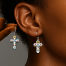 Load image into Gallery viewer, Faithful Cross Seashells Earrings - A Meaningful Personalized Gift for Christians Earrings PopCulturePrints