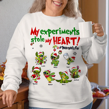 Load image into Gallery viewer, Customizable "My Experiments Stole My Heart" Mom Shirt Shirts PopCulturePrints