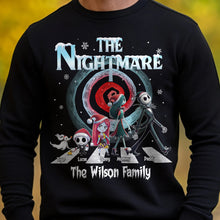 Load image into Gallery viewer, Personalized Nightmare Family Christmas Hoodie Shirts PopCulturePrints