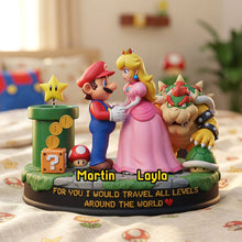 Load image into Gallery viewer, For You I Would Travel All Levels - Romantic Couple Acrylic Plaque Shaped Plaques PopCulturePrints