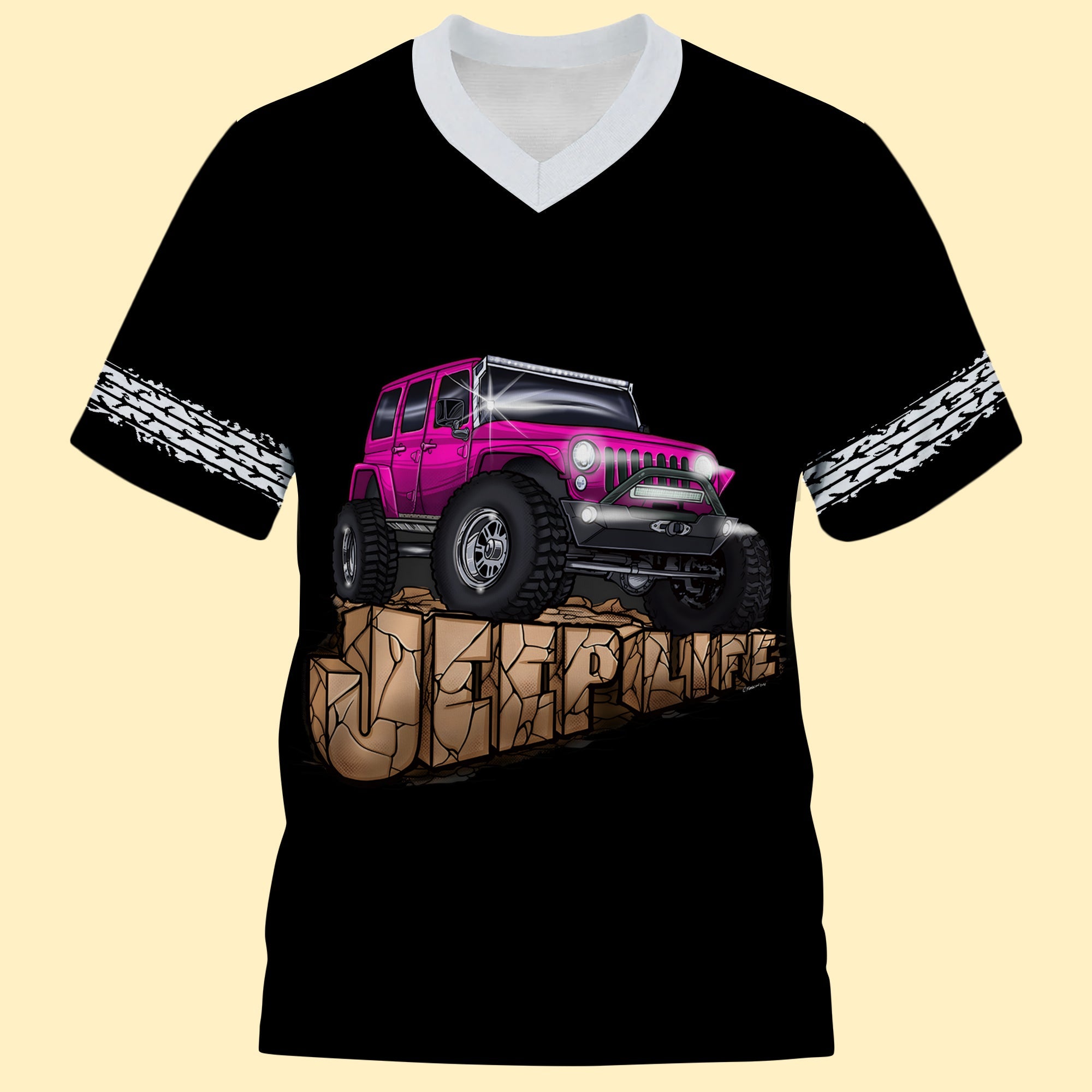Personalized Jeep Girl Cap with Sunflower and Custom Name AOP Products PopCulturePrints