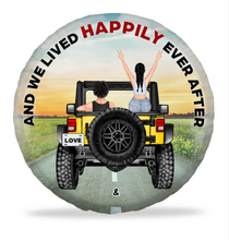 Load image into Gallery viewer, Custom Couple Car Ornament - Personalized Names for Valentine's Day Gifts Tire Covers PopCulturePrints