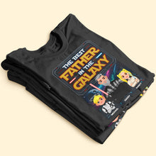 Load image into Gallery viewer, The Best Father in the Galaxy - Personalized Gifts for Dads Shirts PopCulturePrints