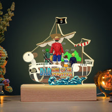 Load image into Gallery viewer, Personalized LED Light - 'Dad: King of the Pirates' Gift for Father's Day Led Night Light PopCulturePrints