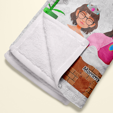 Load image into Gallery viewer, “You Are The Tops - Super Mom Blanket” - Personalized Gift for Mom and Grandma Blanket PopCulturePrints