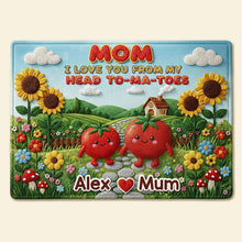 Load image into Gallery viewer, Mom, I Love You from My Head to-ma-toes - Personalized Doormat, Gift for Mom, Grandma Doormat PopCulturePrints