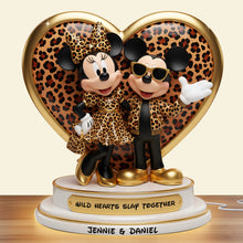 Load image into Gallery viewer, “Wild Hearts Slay Together” - Personalized Leopard Light Box - Unique Gift for Couples, Friends, and Loved Ones Light Box PopCulturePrints