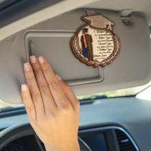 Load image into Gallery viewer, Behind You All Your Memories - Personalized Custom Shaped Car Visor Clip for Graduates Car Visor Clip PopCulturePrints