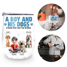Load image into Gallery viewer, A Girl And Her Dog - A Bond That Can't Be Broken - Personalized Wine Tumbler - Perfect Gift for Dog Lovers, Moms, and Grandmas Wine Tumbler PopCulturePrints