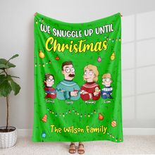 Load image into Gallery viewer, Personalized Family Christmas Snuggle Blanket Blanket PopCulturePrints