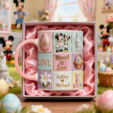 Load image into Gallery viewer, “Blessed in Love” - Personalized Accent Mug for Couples Coffee Mug PopCulturePrints