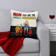 Load image into Gallery viewer, Superhero Mom Personalized Pillow - Custom Gift for Mother's Day Pillow PopCulturePrints