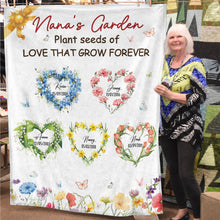 Load image into Gallery viewer, "Plant seeds of LOVE THAT GROW FOREVER" - Personalized Blanket for Mom & Grandma Blanket PopCulturePrints