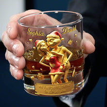 Load image into Gallery viewer, Love in Every Sip - Cheeky Couple Drinking Glass, Custom Gifts for Couples Whiskey Glass PopCulturePrints
