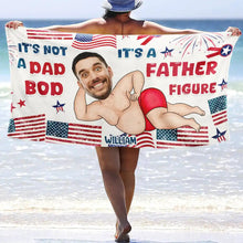 Load image into Gallery viewer, It's Not a Dad Bod, It's a Father Figure - Custom Personalized Beach Towel Beach Towel PopCulturePrints