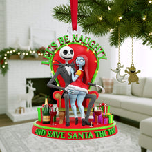 Load image into Gallery viewer, Let's Be Naughty Together - Personalized Christmas Ornament for Couples Ornament PopCulturePrints