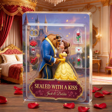 Load image into Gallery viewer, Sealed With A Kiss - Personalized Acrylic Plaque for Couples Shaped Plaques PopCulturePrints