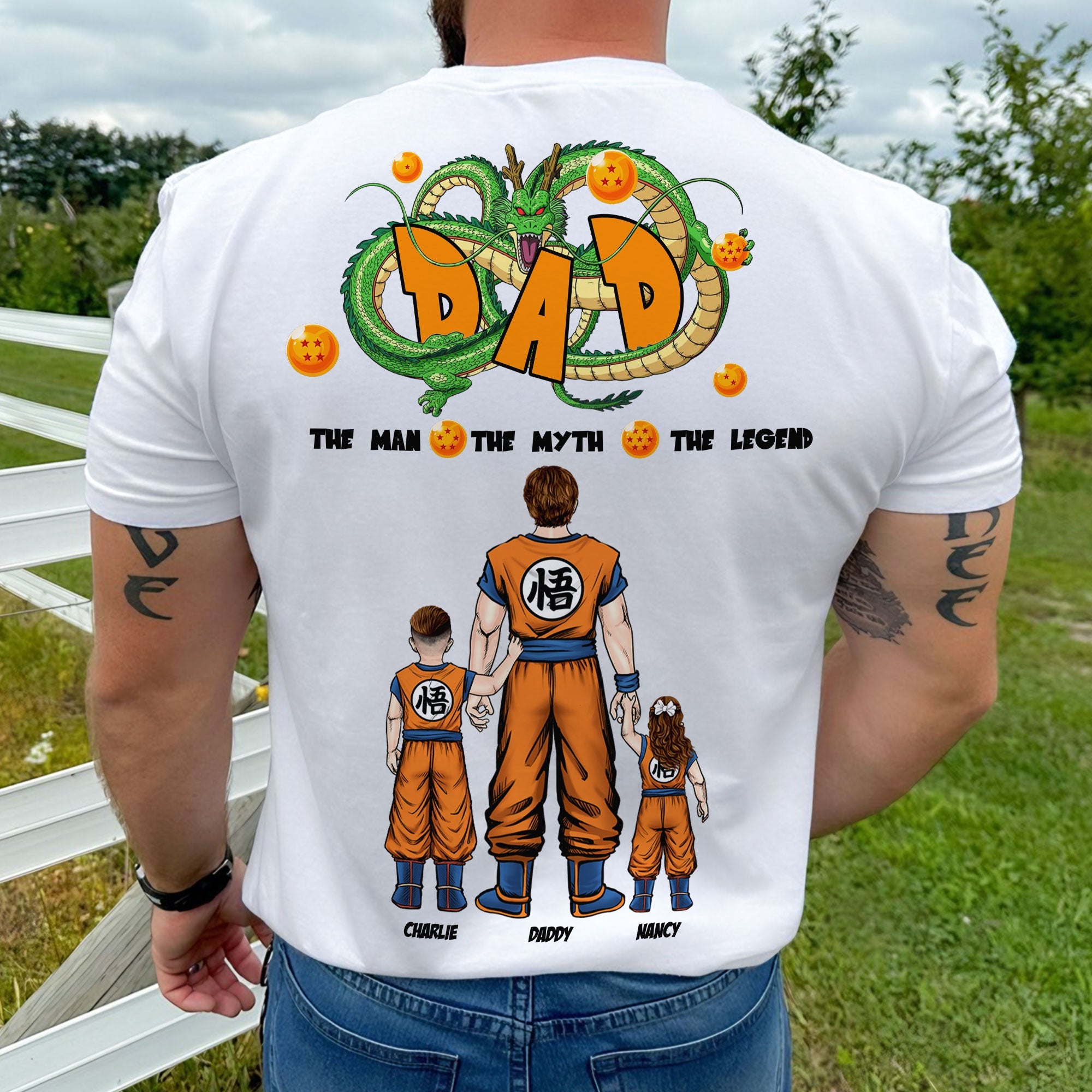The Man, The Myth, The Legend - Personalized Dad Shirt - Unique Gift for Dads, Grandpas, and More! Shirts PopCulturePrints