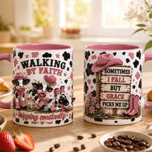 Load image into Gallery viewer, Walking By Faith Calf Coffee Mug - Personalized Christian Gift for Loved Ones