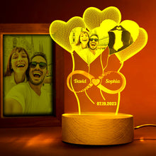 Load image into Gallery viewer, Personalized LED Night Light for Couples | Custom Anniversary Gift Led Night Light PopCulturePrints