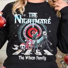 Load image into Gallery viewer, Personalized Nightmare Family Christmas Hoodie Shirts PopCulturePrints