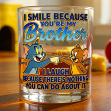 Load image into Gallery viewer, I Smile Because You're My Brother - Funny Personalized Round Glass Gift