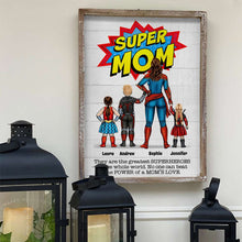 Load image into Gallery viewer, Custom Super Dad Canvas Print with Superhero Family Poster & Canvas PopCulturePrints