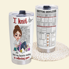 Load image into Gallery viewer, Personalized Knitting Knowledge Tumbler Tumbler Cup PopCulturePrints