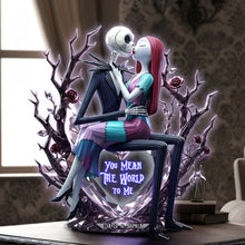 Load image into Gallery viewer, You Mean The World to Me - Romantic Couple Acrylic Light Box | Personalized Gifts for Couples Light Box PopCulturePrints