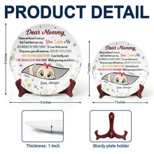 Load image into Gallery viewer, Dear Mommy, You Love Me - Personalized Ceramic Plate Ceramic Plate PopCulturePrints