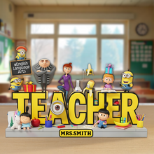 Load image into Gallery viewer, Brighten Your Teacher's Day with This Cute Yellow Character Acrylic Plaque - Personalized Gift for Teachers Shaped Plaques PopCulturePrints