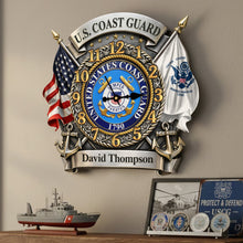 Load image into Gallery viewer, Honor Their Service with a Personalized Veterans Acrylic Wall Clock - Unique Gift for Military Families Hanging Wall Clock PopCulturePrints
