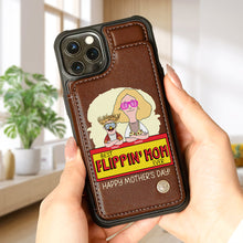 Load image into Gallery viewer, Best Flippin' Mom Ever - Personalized Leather Flip Wallet Phone Case Phone Case PopCulturePrints