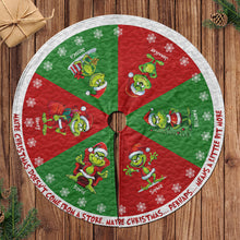 Load image into Gallery viewer, Personalized Family Christmas Tree Skirt - Cartoon Design Tree Skirt PopCulturePrints