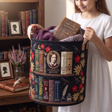 Load image into Gallery viewer, Victorian Literature Collection Quilted Laundry Basket - Personalized Gifts For Book Lovers 04qhlu130726 Laundry Basket PopCulturePrints