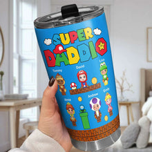 Load image into Gallery viewer, Super Daddio Personalized Tumbler - Perfect Gift for Fathers Tumbler Cup PopCulturePrints
